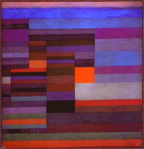  Paul Klee Fire Evening - Hand Painted Oil Painting