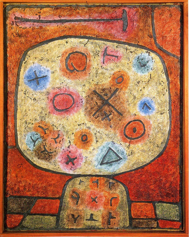  Paul Klee Flower Stand with Watering Can and Bucket - Hand Painted Oil Painting