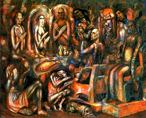  Pavel Filonov Feast of Kings - Hand Painted Oil Painting