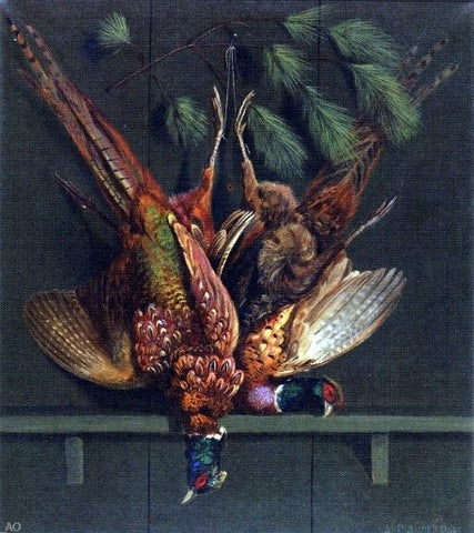  Alexander Pope Hanging Pheasants - Hand Painted Oil Painting