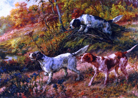  Edmond H Osthaus Three Setters on Point - Hand Painted Oil Painting