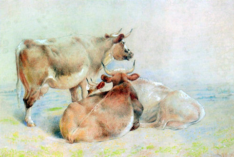  William Huggins Cattle Resting (2 of 2) - Hand Painted Oil Painting