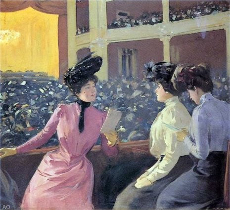  Ramon Casas Teatre Novedades - Hand Painted Oil Painting