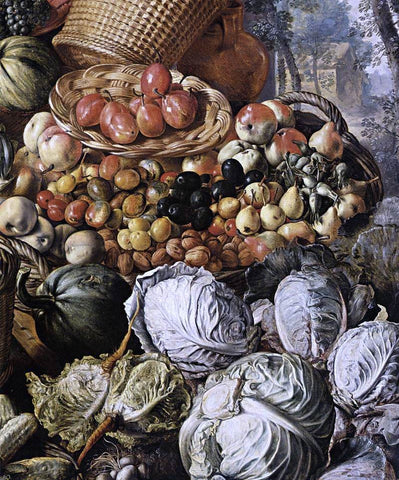  Joachim Beuckelaer Market Woman with Fruit, Vegetables and Poultry (detail) - Hand Painted Oil Painting