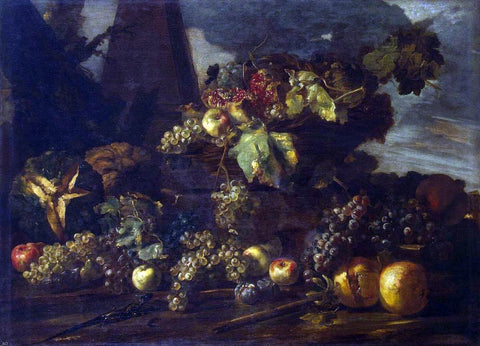 Michele Pace Del Campidoglio Still-Life with Grapes - Hand Painted Oil Painting