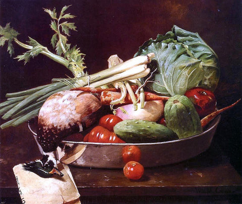  William Merritt Chase Still Life with Vegetables - Hand Painted Oil Painting