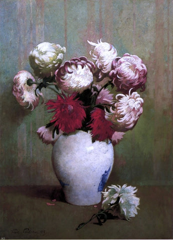  Emil Carlsen Chrysanthemums in a Canton Vase - Hand Painted Oil Painting
