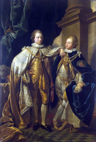  Benjamin West Portrait of George, Prince of Wales, and Prince Frederick, later Duke of York - Hand Painted Oil Painting