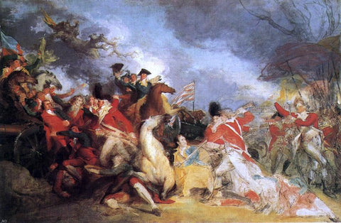  John Trumbull The Death of General Mercer at the Battle of Princeton (unfinished version) - Hand Painted Oil Painting