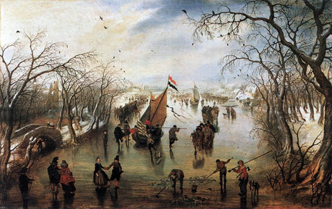  Adriaen Pietersz Van de Venne Winter - Hand Painted Oil Painting