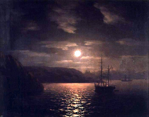 Ivan Constantinovich Aivazovsky A Lunar Night on the Black Sea - Hand Painted Oil Painting