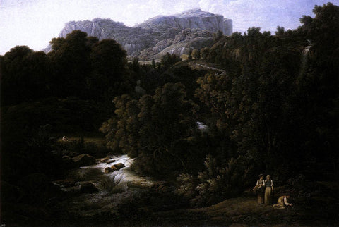  Joseph Anton Koch Mountain Scene - Hand Painted Oil Painting