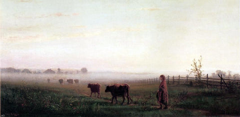  Junius R Sloan Cool Morning on the Prarie - Hand Painted Oil Painting