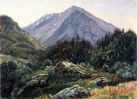  William Stanley Haseltine Mountain Scenery, Switzerland - Hand Painted Oil Painting