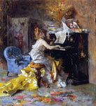  Giovanni Boldini Woman at a Piano - Hand Painted Oil Painting