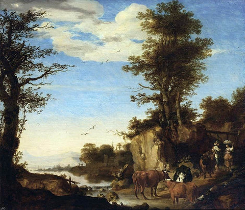  Arie De Vois River Landscape - Hand Painted Oil Painting