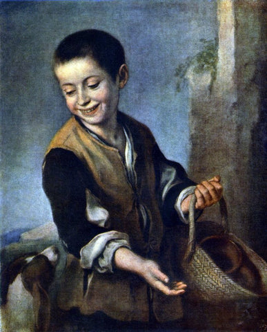  Bartolome Esteban Murillo Boy with a Dog - Hand Painted Oil Painting