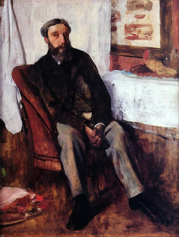 Edgar Degas Portrait of a Man - Hand Painted Oil Painting