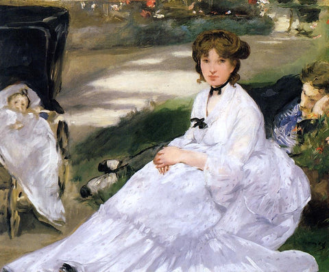  Edouard Manet In the Garden - Hand Painted Oil Painting