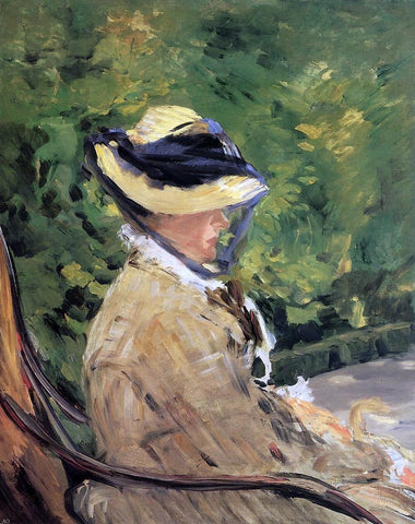  Edouard Manet Madame Manet at Bellevue - Hand Painted Oil Painting