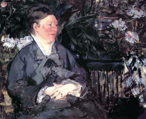  Edouard Manet Madame Manet in the Conservatory - Hand Painted Oil Painting