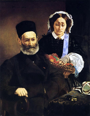  Edouard Manet Portrait of Monsieur and Madame Manet - Hand Painted Oil Painting