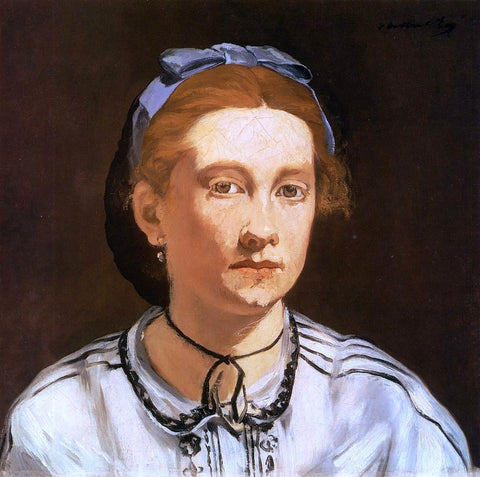  Edouard Manet Portrait of Victorine Meurent - Hand Painted Oil Painting