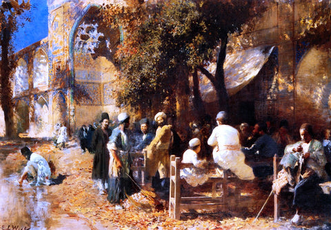  Edwin Lord Weeks A Persian Cafe - Hand Painted Oil Painting