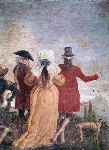  Giovanni Domenico Tiepolo The Promenade - Hand Painted Oil Painting