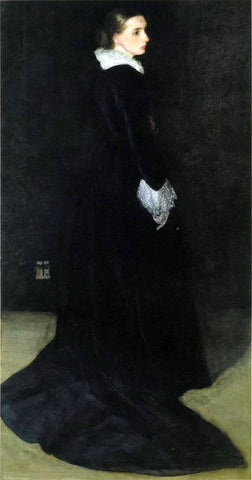  James McNeill Whistler Arrangement in Black, No. 2: Portrait of Mrs. Louis Huth - Hand Painted Oil Painting