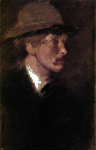  James McNeill Whistler Study of a Head - Hand Painted Oil Painting