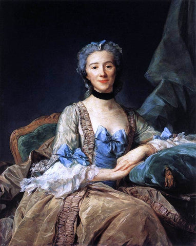  Jean-Baptiste Perronneau Madame de Sorquainville - Hand Painted Oil Painting