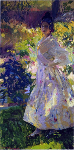  Joaquin Sorolla Y Bastida Maria Dressed as a Valencian Peasant Girl - Hand Painted Oil Painting