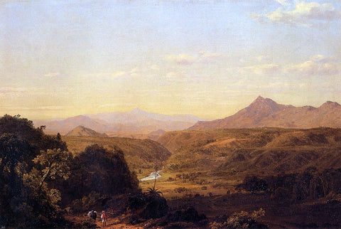  Frederic Edwin Church Scene Among the Andes - Hand Painted Oil Painting