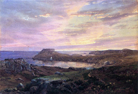  William Trost Richards Old Fort at Conanicut, Rhode Island - Hand Painted Oil Painting