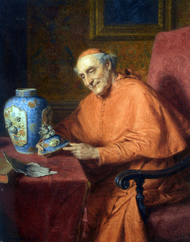  Eduard Von Grutzner Kardinal Als Kunstliebhaber - Hand Painted Oil Painting