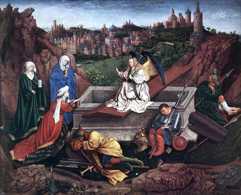  Hubert Van Eyck The Three Marys at the Tomb - Hand Painted Oil Painting