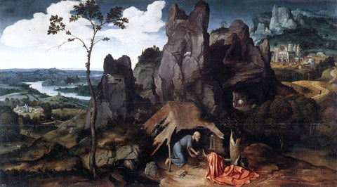  Joachim Patenier St Jerome in the Desert - Hand Painted Oil Painting