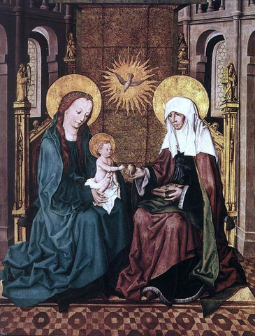  Master the Housebook Virgin and Child with St Anne - Hand Painted Oil Painting