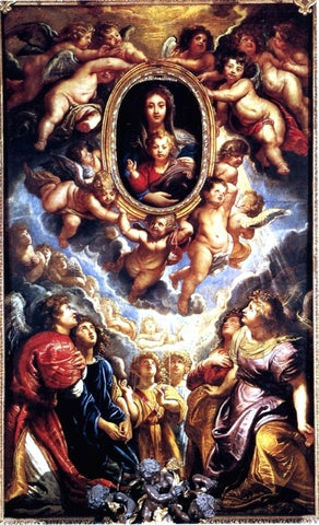  Peter Paul Rubens Virgin And Child Adored By Angels - Hand Painted Oil Painting