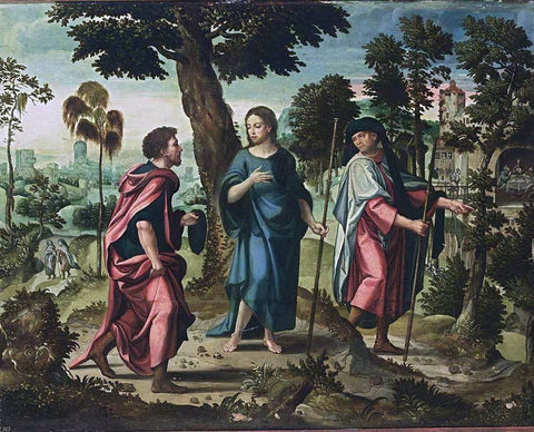  Pieter Coecke Van Aelst Christ and His Disciples on Their Way to Emmaus - Hand Painted Oil Painting