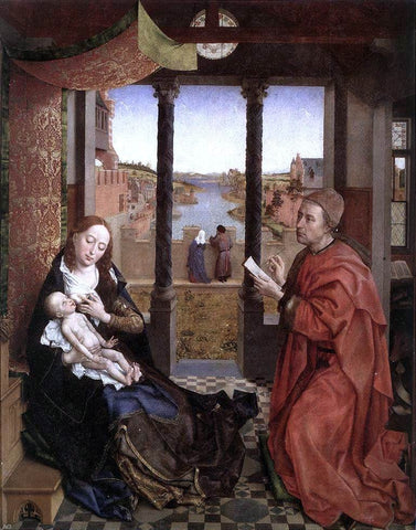  Rogier Van der Weyden St Luke Drawing a Portrait of the Madonna - Hand Painted Oil Painting