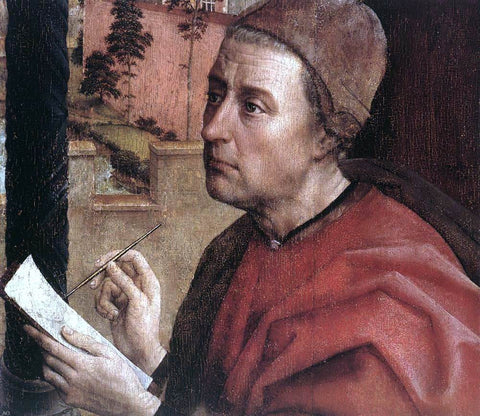  Rogier Van der Weyden St Luke Drawing a Portrait of the Madonna (detail: 1) - Hand Painted Oil Painting