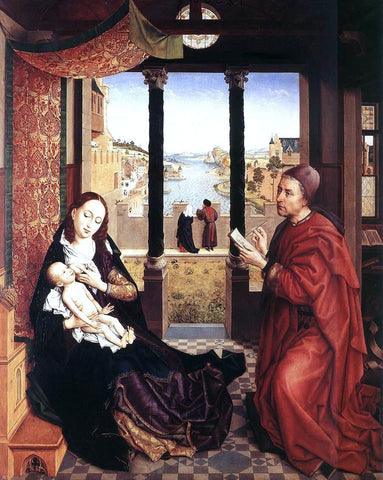  Rogier Van der Weyden St Luke Drawing the Portrait of the Madonna - Hand Painted Oil Painting