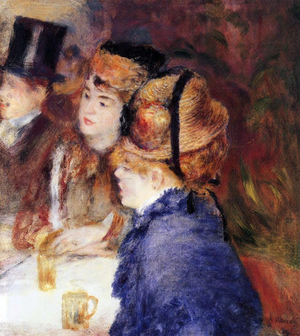  Pierre Auguste Renoir At the Cafe - Hand Painted Oil Painting