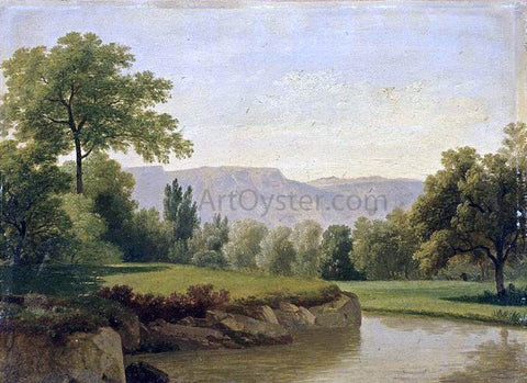  Adam-Wolfgang Topffer River Landscape - Hand Painted Oil Painting