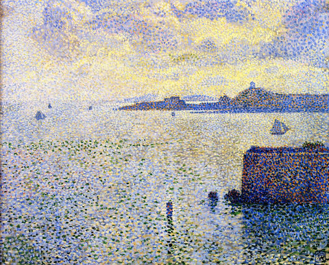  Theo Van Rysselberghe Sailboats and Estuary - Hand Painted Oil Painting