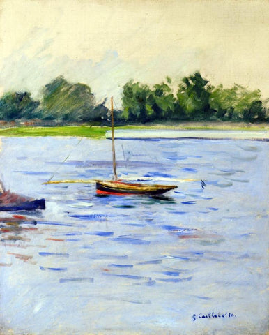 Gustave Caillebotte Sailing Boats on the Seine at Argenteuil - Hand Painted Oil Painting
