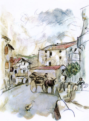 Jules Pascin Village Scene - Hand Painted Oil Painting