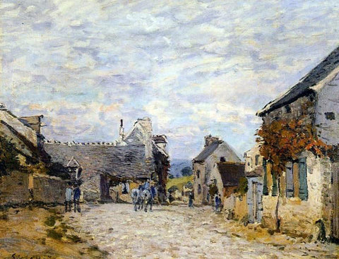  Alfred Sisley Village Street - Louveciennes - Hand Painted Oil Painting